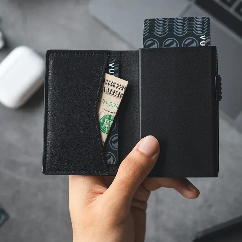 Mens Minimalist Wallet Luxury  - Card Top Loader review and price