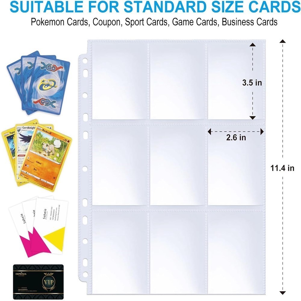 50 Sheets 9 Pocket Single Side - Pokemon Binder Card review and price