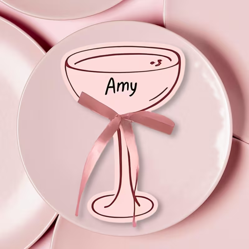 20pcs Pink Cocktail-Shaped Nam - Graded Card Display review and price